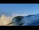 Blue Ocean Wave at Sunny Day