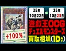 遊戯王 買取相場《90枚/1日》｜10月22日～10月23日 ＜150円以上騰落＞ #遊戯王OCG #オシリスレッド #worldchampionship2025