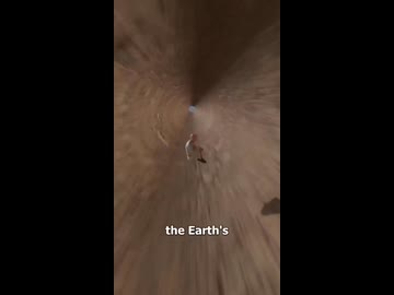 ホモと見る地球の裏側まで穴を掘って飛び込む実験