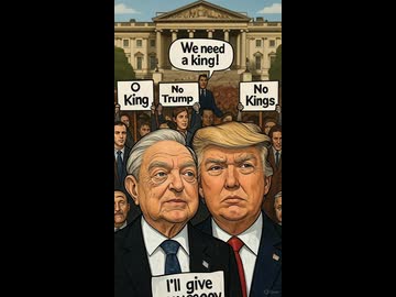 反トランプのNo Kings運動の運営団体にマネー王のジョージ・ソロスが出資　運動の下支えを指摘される　（主催者発表参加者数は700万から、2〜300万人にのち変更）