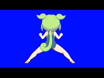 ワイドスクワットをするずんだもんBB