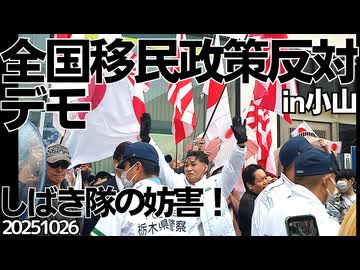 移民政策反対デモin小山 しばき隊妨害で騒然
