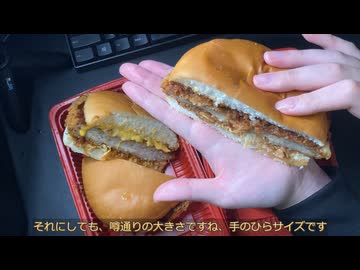 きりたんが食べるだけ【コメダ　ドデカメンチバーガー】