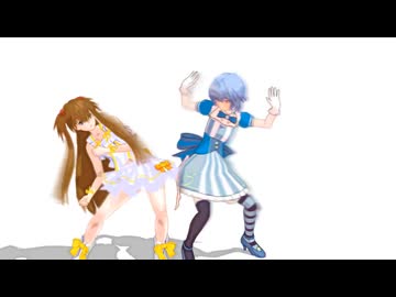 【MMD】ダンスホール　アスカっぽい娘と綾波っぽい娘
