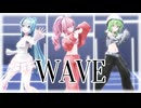 【MMD】Sour式改変GUMI、ミク、ルカで "WAVE"