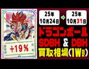 ドラゴンボール【ヒーローズ】 買取相場《112枚/週》｜10月24日～10月31日 ＜20円以上騰落＞ #SDBH #DBH #スーパードラゴンボールヒーローズ