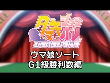 たぬき(ウマ娘)「ウマ娘ソート G1級勝利数編」