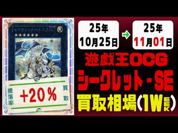 遊戯王【シークレット】買取相場《170枚/週》｜10月25日～11月01日