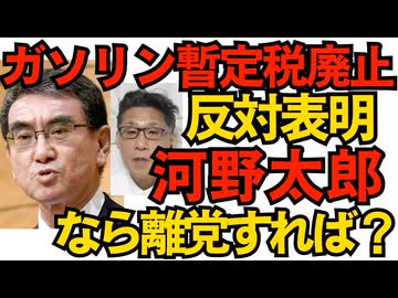 河野太郎、ガソリン暫定税廃止に反対を表明「フェラーリに入れるガソリンを下げる必要ないのでは」高市総裁の方針に反対なら離党すれば？石破の真似して味方撃ち開始かよ 251103