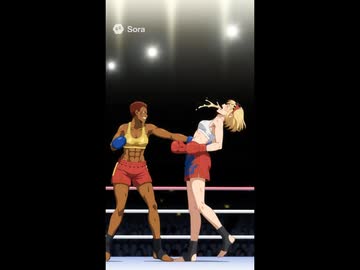 Sora2製東方キャラ腹パンリョナ