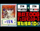 遊戯王 買取相場《60枚/1日》｜11月03日～11月04日 ＜20円以上騰落＞ #遊戯王OCG #BURSTPROTOCOL #バーストプロトコル #オシリスレッド