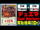 デュエマ 買取相場《97枚/1日》｜11月04日～11月05日 ＜100円以上騰落＞ #デュエルマスターズ #ビヨンドザタイム #愛感謝祭ヒロインBEST #ジャシンインザシェル