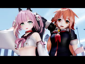 【MMDアズールレーン】２人の白露ちゃんに「WAA!!!!」を踊ってもらいました【MMD艦これ】