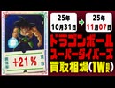 ドラゴンボール【ダイバーズ】 買取相場《77枚/週》｜10月31日～11月07日 ＜20円以上騰落＞ #dbsdv #スーパーダイバーズ #ドラゴンボール