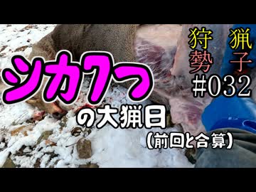 狩猟勢子動画＃032　シカ７つの大猟日