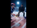 氷の上でプロ野球の試合をしてた