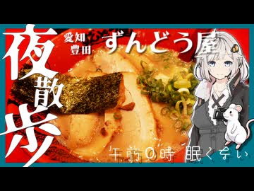 【夜散歩】真夜中の「ずんどう屋」で罪の姫路とんこつ【午前0時 眠くない】