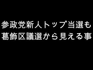 参政党新人トップ当選も　葛飾区議選から見える事