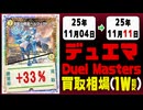 デュエマ 買取相場《135枚/週》｜11月04日～11月11日 ＜200円以上騰落＞ #デュエルマスターズ #愛感謝祭ヒロインBEST #ジャシンインザシェル