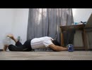 アブローラー100回(1セット) 腹筋の筋トレ トレーニング風景