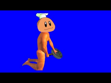 フライパンを振り回すコックカワサキBB
