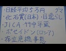 ・株高不景気・人工津波・環境破壊兵器・高市危機……など。