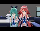 【ＭＭＤ艦これ】山風と江風がカラオケルームで「ポジティブ☆ダンスタイム」を踊ってた