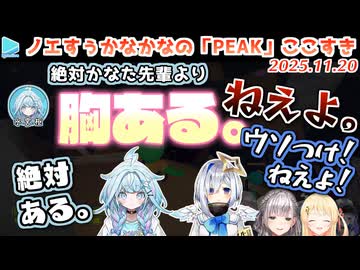 【ノエすぅかなかな】団長の隣でどんぐりの胸比べをするかなたそとすうちゃん