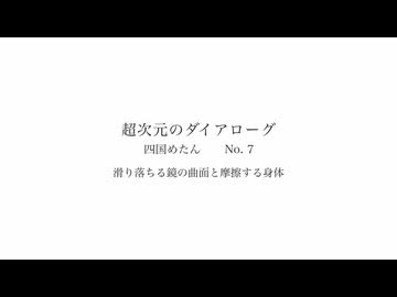 滑り落ちる鏡の曲面と摩擦する身体