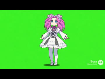 Sora2で可憐な少女のように回る四国めたんGB
