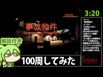 【RTA解説】ホラーゲーム「事故物件」 Bad Ending 3分20秒156【世界2位】