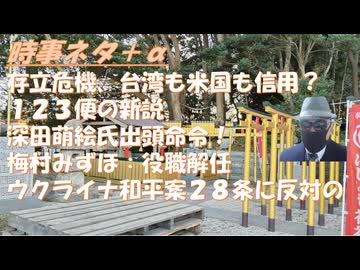敗戦国ウクライナ！哀しみの28ヶ条ｂｙSATORISM（高市首相は欧州につくな）深田萌絵、警察出頭命令！台湾有事、米国も台湾も信用できないのかもｂｙ宇山卓栄！梅村みずほ、当役員解任【アラ還・読書中毒】