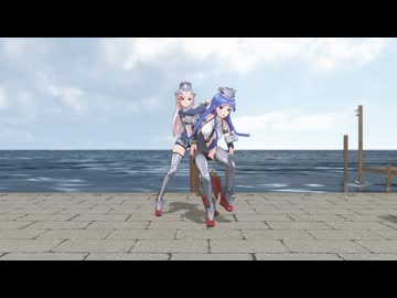 【MMD艦これ】米艦ペアで劣等上等（PART2）【カメラ固定・字幕無】（1080p_60fps）