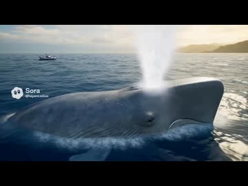 人間を見下すクジラ