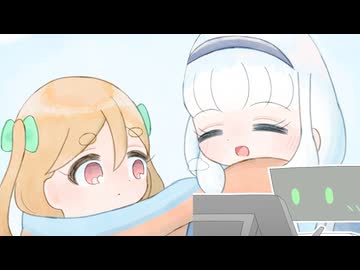 【百合】マフラーを二人で巻くやつ【オリキャラ描いてみた】