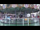 【生駒山上遊園地】メリーゴーランドに乗るあい♥天気が悪いのでアトラクションが動いている間に急いで乗ります…