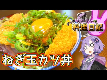 火を通したのになぜかお肉が赤いねぎ玉カツ丼です！【VOICEROIDキッチン】