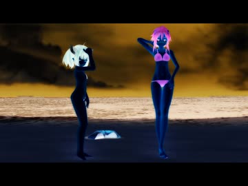 【MMD】ビキニなふたりでChocolate Cream【GUMI・きりたん】