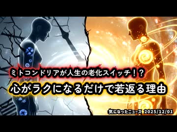 【信じるか信じないかはあなた次第】◆ミトコンドリアが人生の老化スイッチ！？ ～ ストレスで壊れ、幸福で増える、若返りのメカニズム