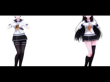 【MMD艦これ】バブルの素敵なフルコース【磯風】【浜風】