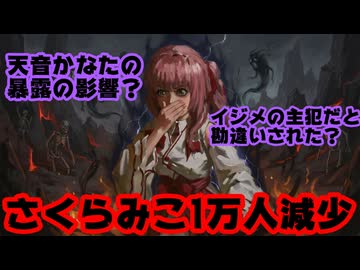 さくらみこ登録者数1万人減少！天音かなたへの嫌がらせイジメの主犯と勘違いされたか？【みこち/かなたん/ホロライブ/カバー株式会社/VTuber】
