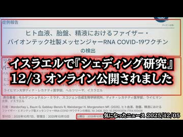 ◆​未接種で検出。イスラエルが報告した『謎の配列』とシェディングの新証拠。