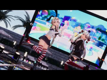 【MMD艦これ】つみ式島風と天津風で『バブリン』【sdPBR】【4K60fps】