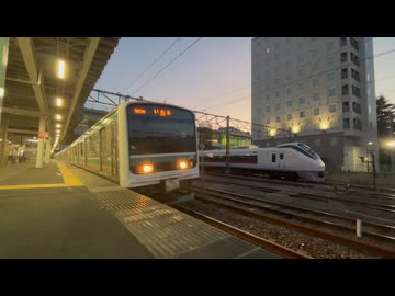 【JR東】E501系K701編成 常磐線 いわき行き 勝田駅発車シーン