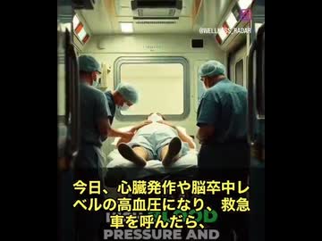 今、もし心臓発作や脳卒中レベルの高血圧で救急車を呼んだら、何が注入されると思いますか？　答えは「生理食塩水」！ 何と、1袋に 9gの塩。症状が重いと、2袋、 合計18gの塩分 が体内にプッシュ‼️