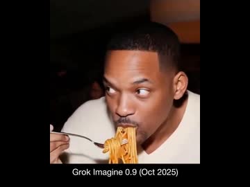 ホモと見るウィル・スミスがパスタを食べるAI動画最新版