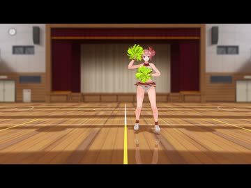 【MMD】チアリーダーテトで神っぽいな【カメラ固定・字幕無】（1080p_60fps）