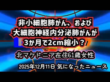 ◆北マケドニア在住、非小細胞肺がん、および大細胞神経内分泌肺がんの61歳女性、イベルメクチン・フェンベンダゾール・ヨモギによる体験談