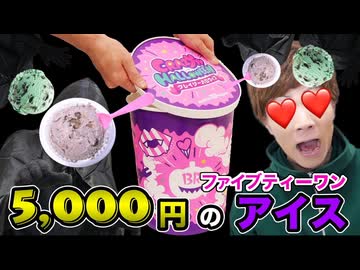 ファイブティーワンアイスクリームで5,000円のコウモンスターアイス買ったらデカすぎた。。。♡