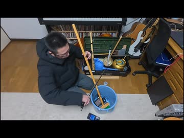 デッキブラシとバケツでショパン「Op.9-2」